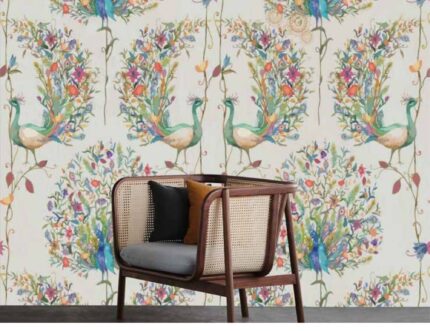 Peacock Floral Repeating Pattern