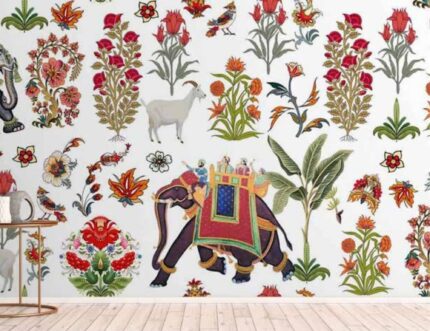Royal Elephant Folk Garden Pattern