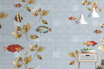 Marine Life Pattern Wall
