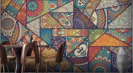 Patch Geometry Artistic Wall