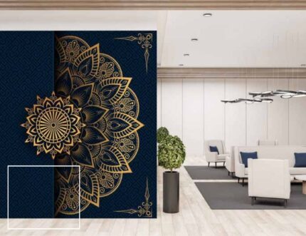 Royal Mandala Gold Accent Panel