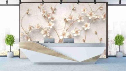 Minimal Floral Reception Art