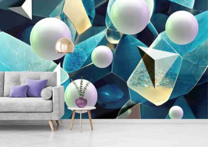 Textured Geometric Dining Wall
