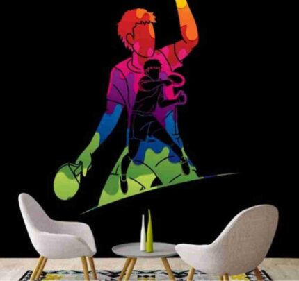 Neon Smash Abstract Wall