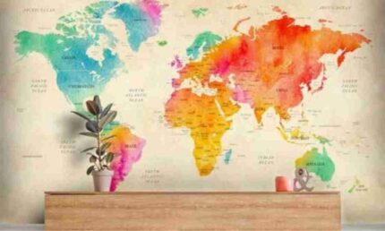 Vintage World Map Wall Mural