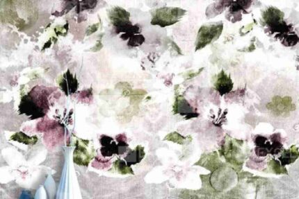 Soft Watercolor Blossom Harmony Wall