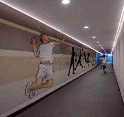 Sports Corridor Motion Mural