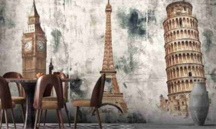 Vintage World Monuments Mural