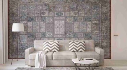 Vintage Persian Carpet Panel Wall