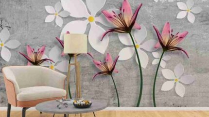 Modern Lily Art Mural