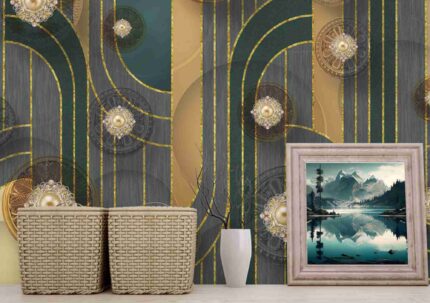 Royal Art Deco Gold Curve Wall