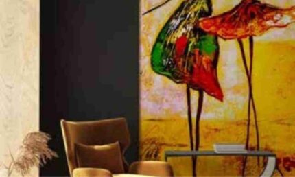 Abstract Birds Artistic Mural