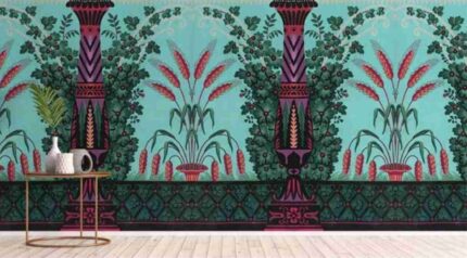 Art Deco Tropical Column Wall