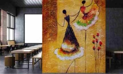 Abstract Couple Art Wall Mural