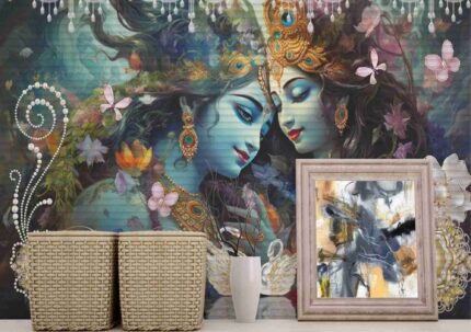 Artistic Radha Krishna Colour Fusion