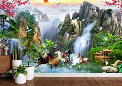 Nature Harmony Waterfall Landscape