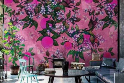 Pink Citrus Blossom Artistic Wall