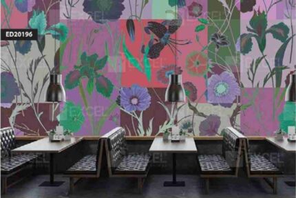 Abstract Botanical Color Block Wall
