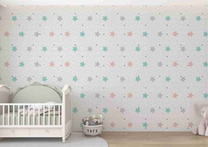 Pastel Star Nursery Wall Design
