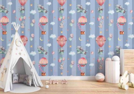Air Balloon Adventure Kids Wallpaper