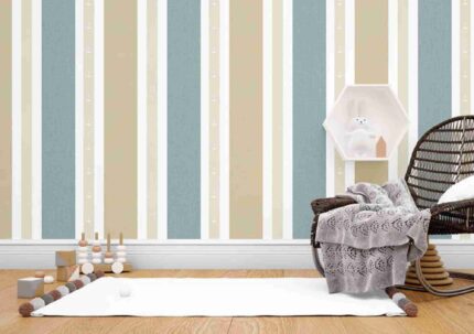 Pastel Stripe Classic Kids Wallpaper