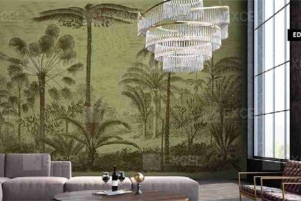 Vintage Jungle Panorama Wall