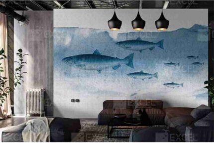 Serene Ocean Fish Mural