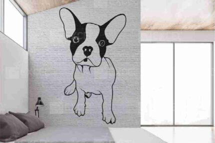 Minimal French Bulldog Outline