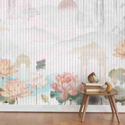 Lotus Serenity Mural Wallpaper