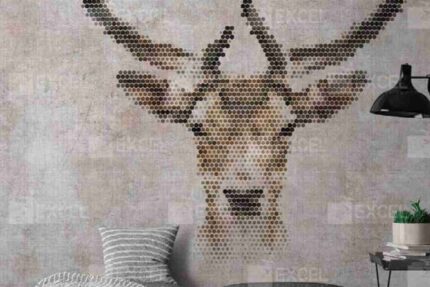 Deer Mosaic Wall Mural