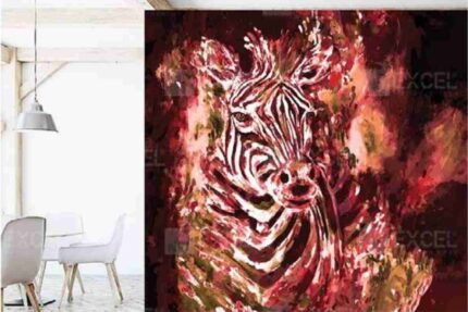 Abstract Zebra Art Mural